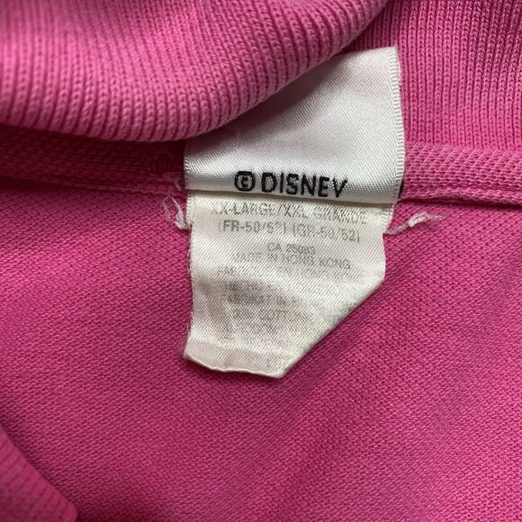 Vintage THE DISNEY CATALOG Winnie the Pooh Bright Pink Pique Polo XXL Womens - Picture 8 of 10